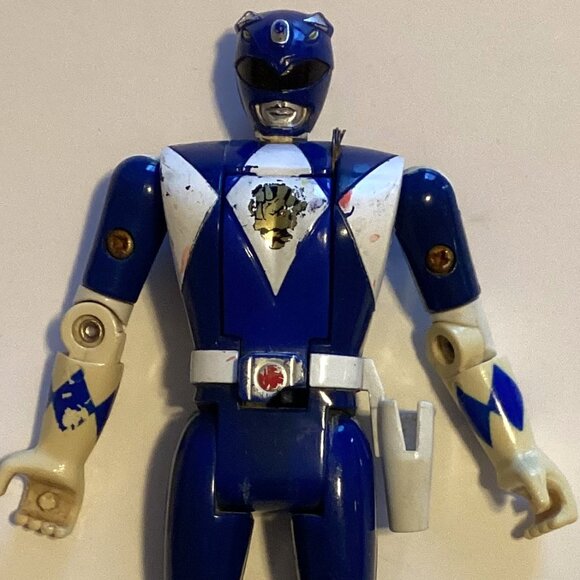 2 Power Rangers Action Figures Morphin Blue + Wild Force Red Ranger Collectables - Picture 3 of 9